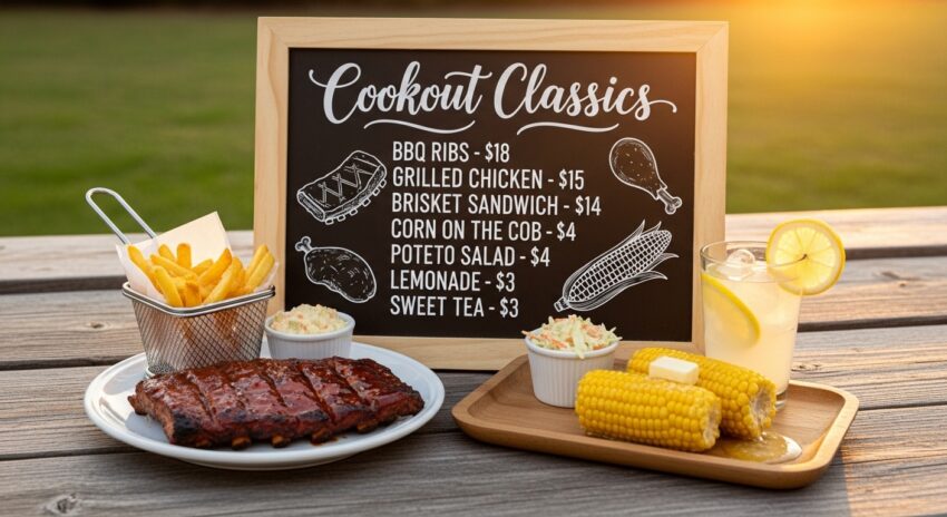 Cookout Tray Menu